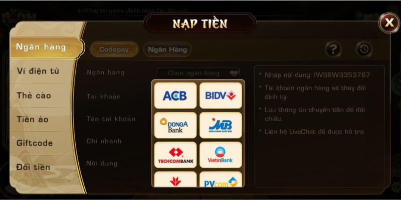 lỗi nạp tiền Những Lưu Ý Khi Nạp Tiền Vào Tài Khoản Iwin